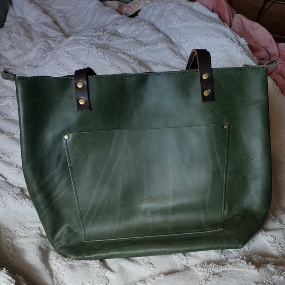 Portland Leather Goods Jade Medium Zipper Tote - Picture 3 of 11